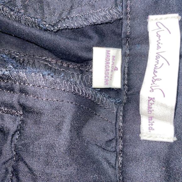 Gloria Vanderbilt Black Capri Cropped Khaki Pants Women's Size 4 - Picture 4 of 4